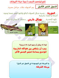 ملخص درس دورة حياة الـحيوان علوم للصف الـخامس الـفصل الـدراسي الـاول العلوم والتكنولوجيا