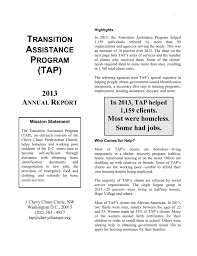 Transition Assistance Program The Chevy Chase Presbyterian