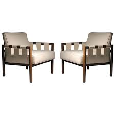 Pair Of Vintage Designer Open Arm Side Strap Lounge Chairs Chair Lounge Chair Vintage Chairs