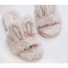Check out our fuzzy slippers selection for the very best in unique or custom, handmade pieces from our slippers shops. Cute Womens Bunny Slippers Open Toe Fuzzy House Slippers For Girls