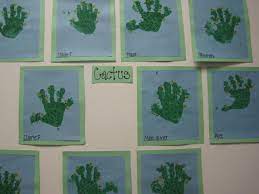 Hand Print Cactus For Desert Themed Week Desert Crafts Preschool Crafts Desert Animals Activities