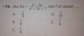 Maybe you would like to learn more about one of these? Jika F X X 2 3x X 2 2x 1 Nilai F 2 Adalah Brainly Co Id