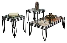 Browse coffee tables at ashley furniture homestore. Signature Design By Ashley Exeter Contemporary Glass Top Occasional Table Set Of 3 Black Farmhouse Goals