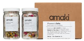 Herbs and flowers for baths. Amazon Com Amaki Herbal Bath Soak Blend Of Epsom And Dead Sea Salt Infused With Lavender Essential Oil For Stress Relief Reduce Sore Muscle Skin Soothing Luxury Gift Set Of