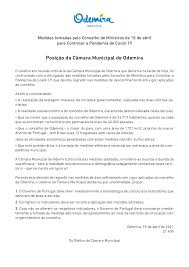 Mariana vieira da silva reiterated that, after the sanitary fence ended, it no longer made sense for there to be specific rules by. Municipio De Odemira Medidas Tomadas Pelo Conselho De Ministros De 15 De Abril Para Controlar A Pandemia De Covid 19 Posicao Da Camara Municipal De Odemira O Coletivo Em Reuniao Ordinaria Da