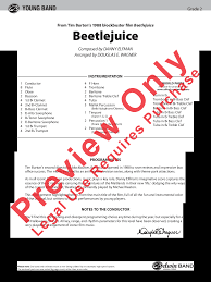 Best known for his evocative and whimsical film scores, the american composer danny elfman has frequently collaborated with director tim burton to create several of the cinema's most peculiar and original works. Beetlejuice By Danny Elfman Arr Wagner J W Pepper Sheet Music