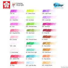 Sakura Koi Coloring Brush Pen Available In 48 Colours List 2 3