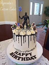 The black panther #blackpanther #blackpanthercake #cakesofig #buttercream. Black Panther Drip Cake Birthday Drip Cake Drip Cakes Cake
