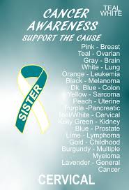 Over time, cells may become cancerous and grow out of control. Cervical Cancer Awareness Ribbon Pin Teal White