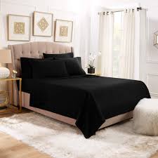 Fitted cover style design with elastic bands all around. 6 Piece Queen Sheets Bed Sheets Queen Size Bed Sheet Set Queen Size 6 Pc Sheets
