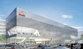 شركة أودي تطلق سيارتها الرائعة الجديدة A6 ذات البنية القوية Car Showroom Design Car Showroom Interior Car Showroom