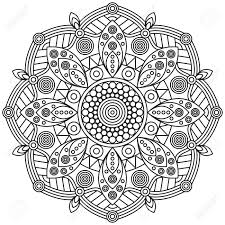 More than 600 free online coloring pages for kids: Mandala Pattern In Black White Ornamental Print For Coloring Book Pages Mural Art Oriental Backgrounds Royalty Free Cliparts Vectors And Stock Illustration Image 68731164