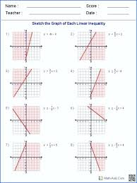 Graph each of the following lines. Linear Inequalities In Two Variables Worksheet Answers Worksheet List