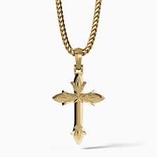 Gold Cross Pendant Necklace