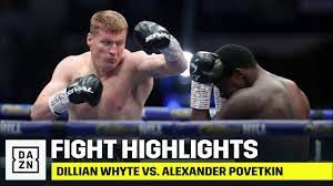 British heavyweight dillian whyte tells bbc boxing correspondent mike costello that saturday's rematch with alexander povetkin will definitely be a different result. Highlights Dillian Whyte Vs Alexander Povetkin Youtube
