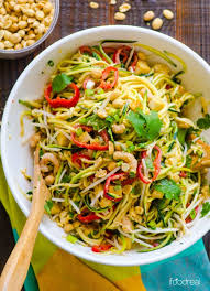 Pad Thai Zucchini Noodle Salad Recipe Ifoodreal Delicious Clean Eating Healthy Dinner Recipes