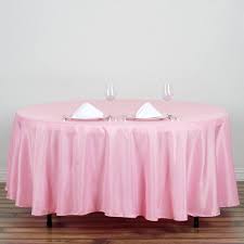 108 Pink Polyester Round Tablecloth Round Tablecloth Wedding Party Table Table Cloth