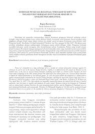 Pdf Dominasi Penguasa Kolonial Terhadap Bumiputra Dalam Surat Kerajaan Pontianak Abad Ke 19 Analisis Pascakolonial