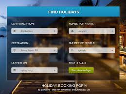 Holiday Booking Form Holiday Booking Booking Holiday