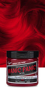 Whether worn in a true cherry hue or with a pop of deep cherry cola, color fresh create's next red gives you unlimited ways to work the trend. Amazon Com Manic Panic Pillarbox Red Hair Dye Classic Chemical Hair Dyes Beauty