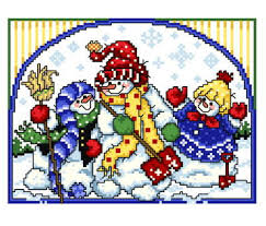 Snowman cross stitch patterns free. 3 Cheery Snowmen Cross Stitch Pattern By Ursula Michael Crosstitch Com
