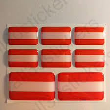 The territory of austria covers 83,855 square kilometres (32,377 sq mi) and has a temperate and alpine climate. Kfz Aufkleber Osterreich 3d Flagge Fahne Gedomt Epoxy Resin
