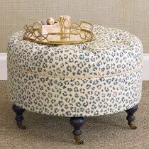 The soft lines and smooth curves add a cozy feel to the room. Leopard Print Ottoman Wayfair