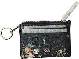 Coach signature c pvc canvas leather khaki pink ruby lanyard, badge id credit card holder 63274. Coach Blue W Card Holder W Key Ring Wallet Tradesy