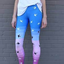 Bird A La Mode Cps Sunday Style In Noli Sky Bird Leggings Noliyoga Sunday Style Noli Yoga Style