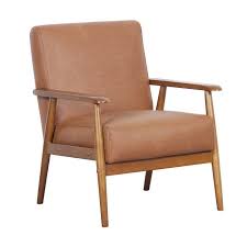 Barlow Armchair Leather Accent Chair Upholstered Accent Chairs Mid Century Modern Accent Chairs