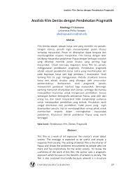 Jika diibaratkan sebuah rumah, abstrak. Pdf Analisis Film Denias Dengan Pendekatan Pragmatik Analysis Of Denias Film Using A Pragmatic Approach