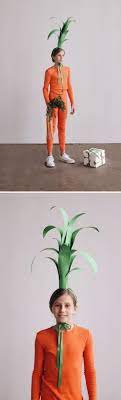 Diy Carrot Costume Start With The Primary Pjs In Tangerine Just Add A Simple Paper T Pumpkin Halloween Costume Vegetable Costumes Teacher Halloween Costumes