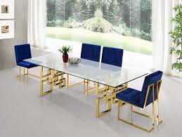 Meridian Furniture Pierre Dining Set The Pierre Dining Table By Meridian Furniture Featuring A B Gold Dining Room Dining Table Gold Metal Base Dining Table