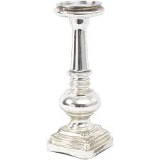 Display one or more on your dining room table for a. Magazzino Antique Silver Pillar Candle Holder Large Magazzino