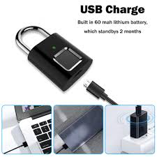Where is the battery in a keyless lock? Hismaho Fingerprint Lock Usb Rechargeable Waterproof Smart Thumbprint Padlock Anti Theft Electric Mini Lock For Luggage Case Electric Lock Aliexpress