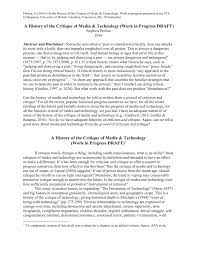 Unlike with a review, the main focus here is on your analysis, not a narrative of what the article is about. Pdf Critique Of Technology