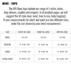 Size Chart Muscle Nation