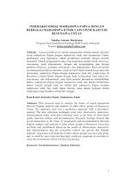 Https Media Neliti Com Media Publications 217282 Interaksi Sosial Mahasiswa Papua Dengan Pdf