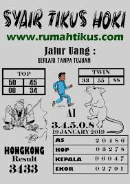 Syair 19 January 2019 Angka Tikus January September