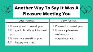 It Was Pleasure Meeting You - Detailed Explanation