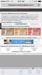 Alcohol Calculator Http Www Thealcoholcalculator Com Config Mediumwedding Alcohol Calculator Wedding Alcohol Calculator Alcohol
