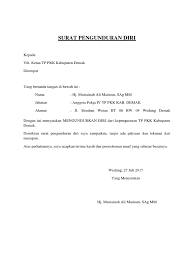 Dengan hormat yang bertanda tangan di bawah ini. Surat Pengunduran Diri