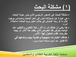 كيف تكتب بحثا أو رسالة مشكلة البحث اللغة العربية للطلاب والمعلمين Facebook