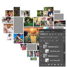 Tutorial On How To Create Heart Shaped Photo Collage With Photoshop Heart Shaped Photo Collage Heart Photo Collage Heart Photo Collage Wall