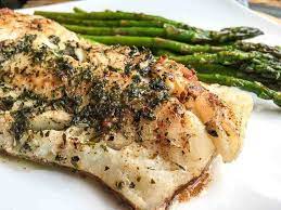 Super Easy Atlantic Cod With Garlic Herb Butter Healthy Wealthy Skinny Recipe Garlic Herb Butter Herb Butter Atlantic Cod