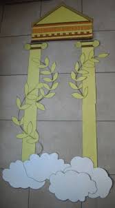 Construction De La Deco Porte De Classe Theme Mythologie Artisanat Grec Activite Manuelle Grece Art Grecque Antique