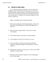 Critical Thinking Worksheet Grades 6 8 Deductive Reasoning Critical Thinking Reasoning Activities Thinking Skills