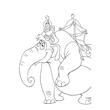 Leuk Voor Kids Aladdin Op Een Olifant