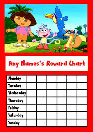 dora the explorer reward chart