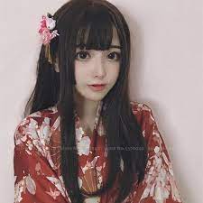 It allows the straight hair to lay normally. Japanese Anime Lolita Elf Cosplay Air Bangs Wig Jifa Black Long Straight Hair Carnival Party Stage Performance Props Accessories Aliexpress